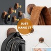 FunViet Bathroom Adhesive Towel Hooks Heavy Duty,4 Packs Premium Wood