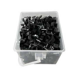 280 Pcs 12mm Type K Black Round Cable Clips