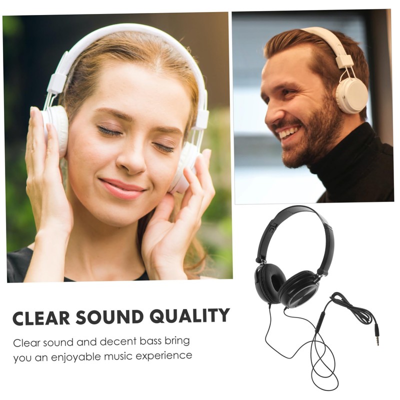 TEHAUX Lightweight Foldable Over Ear Headphones with Microphone Volume Control