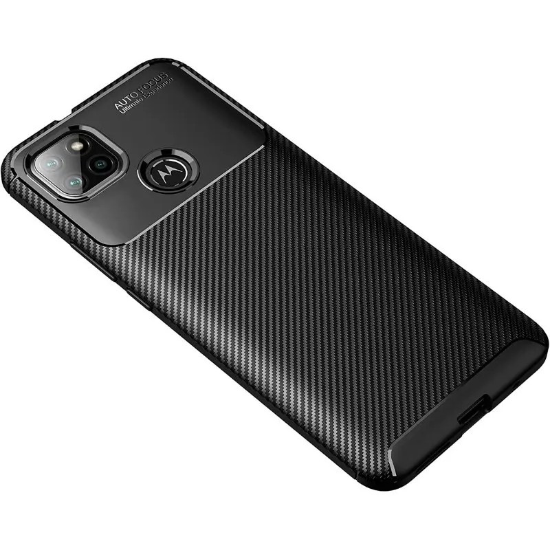 Funda Slim Tpu Acabado Tipo Fibra De Carbono Moto G9