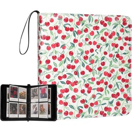 240 Pockets Large Polaroid Photo Album Book For i-Type Square Polaroid 600 Film and Instax Wide Film Pictures Album (Cherry Print) - Colour: Sky Blue