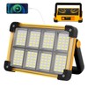 Led Baustrahler Akku Solar Arbeitsleuchte Tragbare, 4 Modi LED Strahler