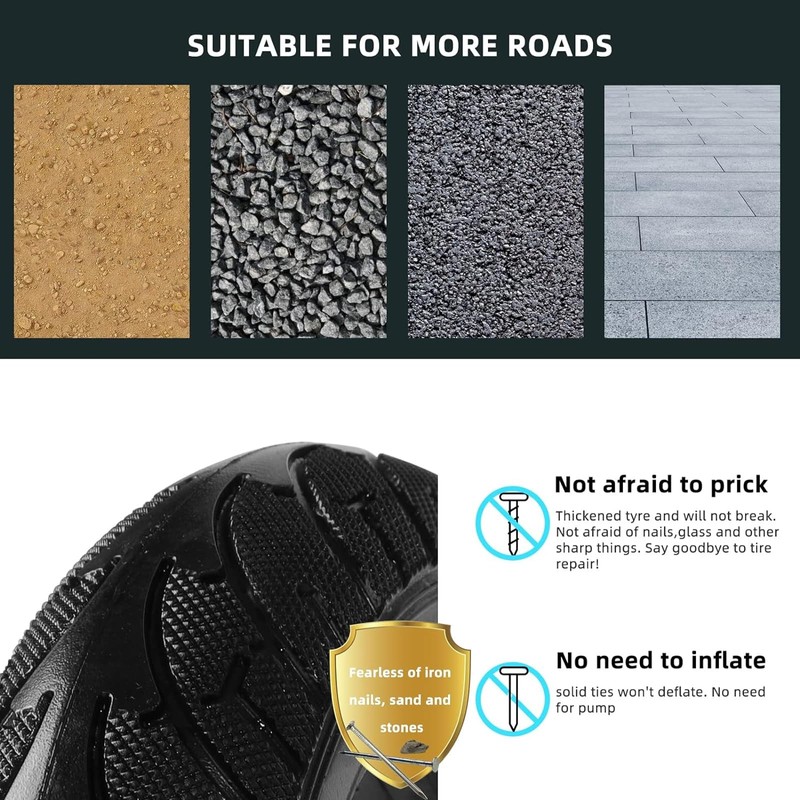 PRO CAKEN 200x50 Solid Tire Wheel With Tool for Electric