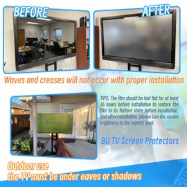 BU TV Screen Protectors 55 Inch Anti-Glare TV Film Blue Light Anti Scratch Film,55 Inch TV Anti Glare Screen Protector,TV Glare Stopper Matte Film