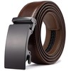 Acewin Men's Leather Belt, Adjustable Automatic Buckle Mens Belt, 1