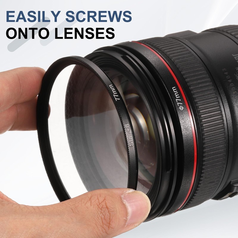 PATIKIL 49mm Star Filter, 8 Points Starburst Len Filter Variable