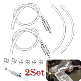 Universal 2Set Brake Bleeder Hose - One Way Check Valve Tube Bleeding Kit for CarMotorcyle