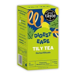Tily Tea Té De Hierbas Digest Ease | Sin Cafeína | Menta, Cáscara De Mandarina Y Jengibre - 12 Bolsitas Biodegradables
