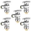 HeSun 5-PCs Push-Fit Angle Stop Valve, 1/2" Push x 1/4"