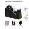 Heavy Duty Desktop Tape Dispenser Cellotape Dispencer Weighted Non-Skid Base,