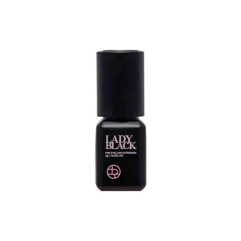 Pegamento de extensión de pestañas negro para mujer, 5 ml,
