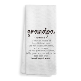 NOQL Grandpapa Kitchen Towels and Dishcloths, Grandpa Gifts, Gifts for Grandpa, for Grandpa, Grandparents Drying Cloth Hand Towels Tea Towels for Bathroom Kitchen, 6×24 Inches