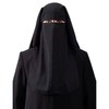 TheHijabStore.com One Piece Three Layer Saudi Style Niqab Muslim Face