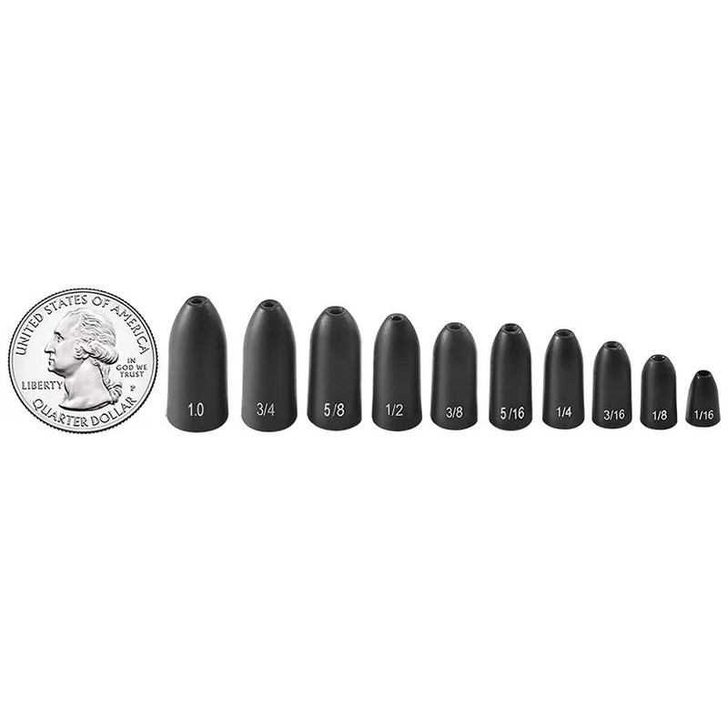 Fishfun Pesos de pesca de bala de tungsteno, sin inserción,