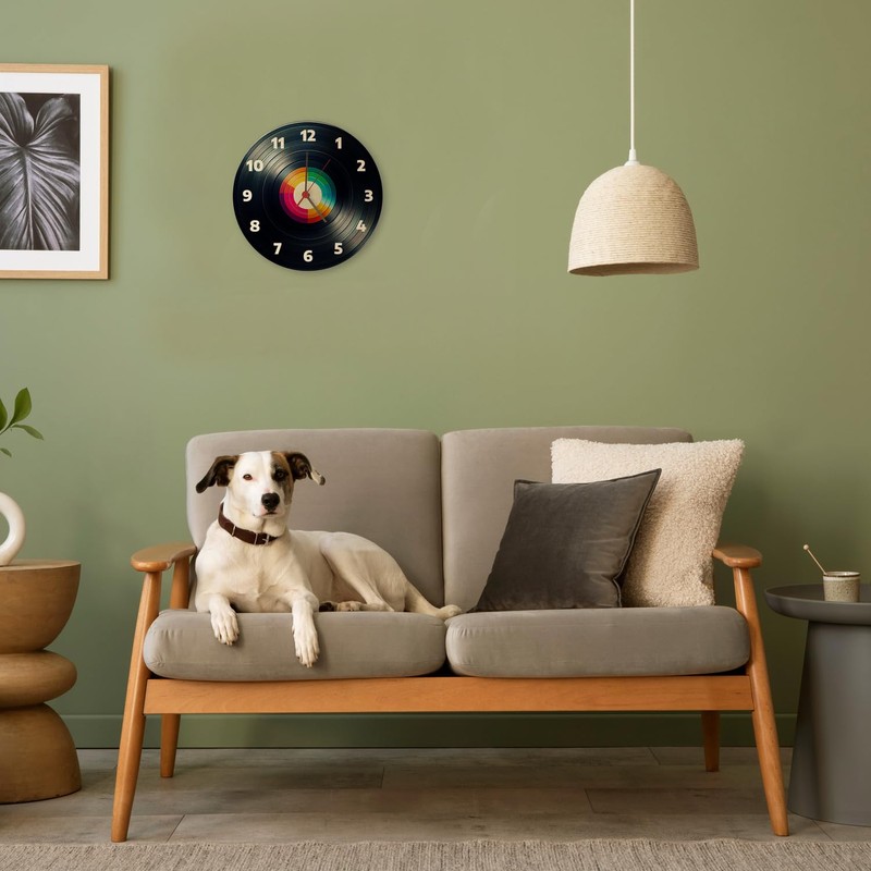 speecheese Vinyl Record Wall Clock Circular Wall Clock in Design