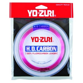 Yo-Zuri H.D. Fluorocarbon Wrist Spool 100-Yard Leader Line, Pink, 50-Pound