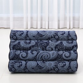 Leewadee Triangle Cushion – Comfortable Backrest for TV or Reading, Incline Pillow for Relaxing Made of Kapok, 20 x 13 x 13 inches, Brown Green