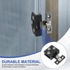 PATIKIL 1-3/16" Cabinet Glass Door Hinge, Steel,Zinc Alloy 2Pcs Wine