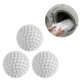 DIZLAS Washing Balls, Laundry Balls, Dryer Balls, Tangle-Free Tangle, Dryer Ball, Washing Machine, Set of 3 (White)