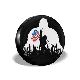 cozipink American Flag Camping Spare Tire Cover Wheel Protectors Weatherproof Wheel Covers Universal Fit for Trailer Rv SUV Truck Camper Travel Trailers Accessories 14" 15" 16" 17"
