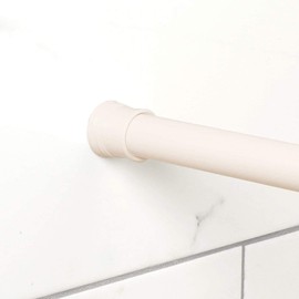 Zenna Home Adjustable Tension Shower Curtain Rod, 36 to 60 Inches, Bone