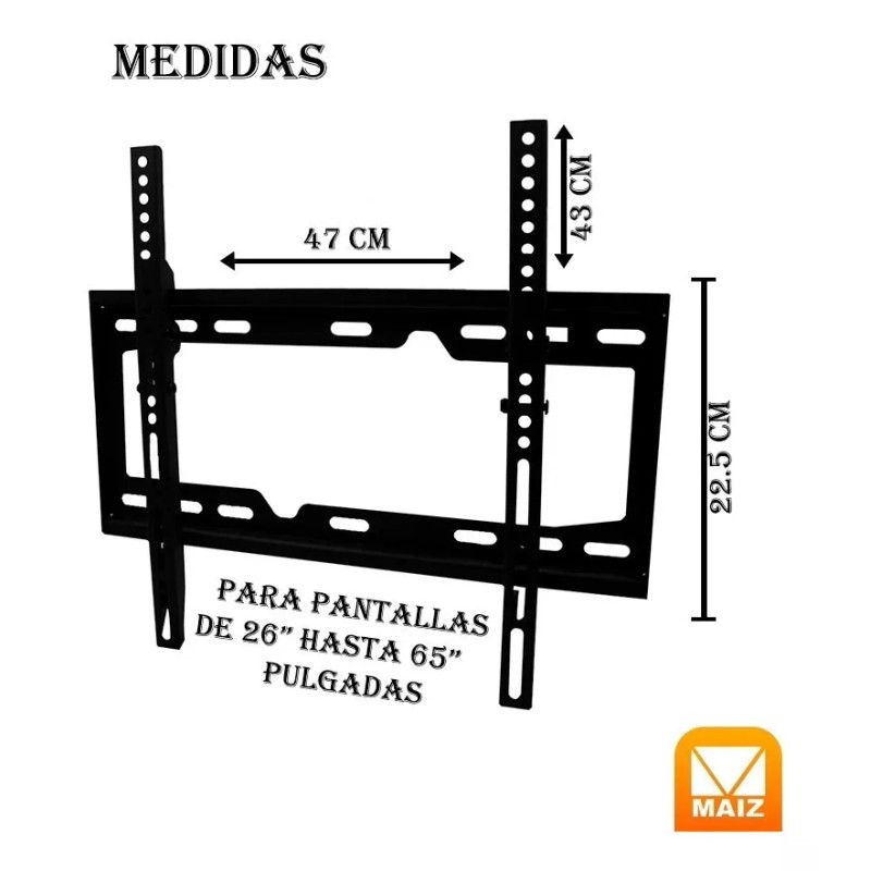 Maíz Soporte Pantalla Tv Monitor Vesa Ajustable 26-65 Pulgadas