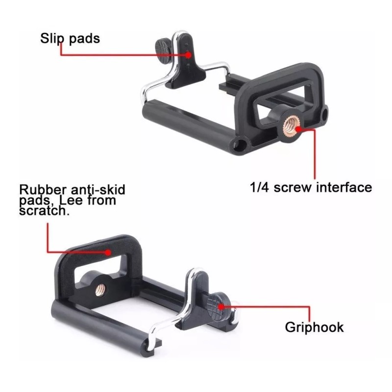 TechMel Clip Soporte Para Celular Adaptador Holder Tripie Camara