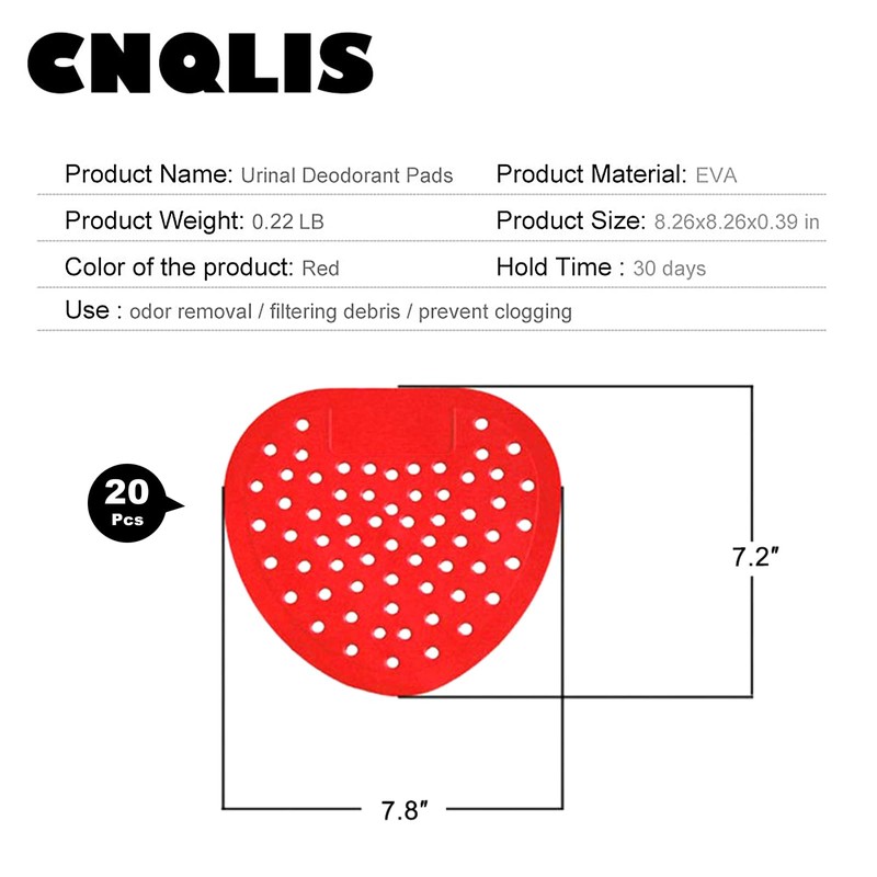 CNQLIS 50 Pack Urinal Screen Cakes Blocks Deodorizer Pads Scent
