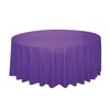 Unique 47039 Round Plastic Tablecloth-2.13 m-Neon Purple
