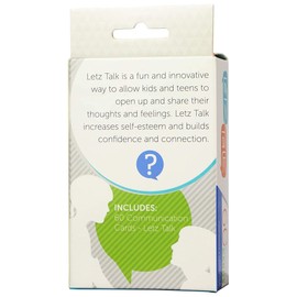 Letz Talk Communication Cards for Kids - Conversation Cards to Build Confidence & Emotional Intelligence, Family Games for Kids and Adults, Game Night Card Game - Stocking Stuffers - Ages 9-12