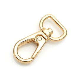 CRAFTMEMORE 4pcs Snap Hooks Lobster Clasp Heavy Duty Metal Push Gate Swivel Clasps Purse Bag Charm SC47 (Gold)