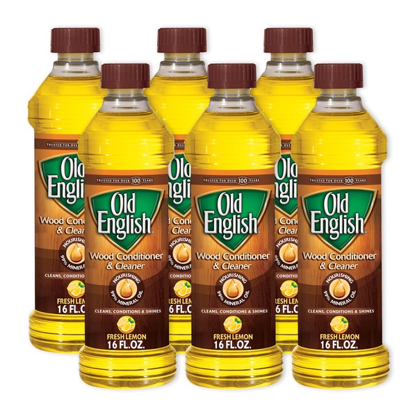 Old English 0-62338-07325-5 Lemon Oil Furniture Polish, 96 fl oz. (Pack of 6) (Packaging Label May Vary)
