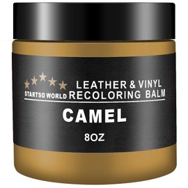STARTSO WORLD Leather Recoloring Balm 200ml | Camel Leather Repair Kit for Furniture, Leather Color Restorer for Couches | Leather Dye | Repair, Restore & Renew Old, Faded Leather