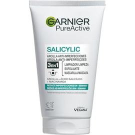 Garnier PureActive 3 en 1 Anti-Imperfecciones con Arcilla, 150ml                                                                                      