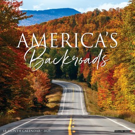 Willow Creek Press America's Backroads Monthly 2025 Wall Calendar (12" x 12")