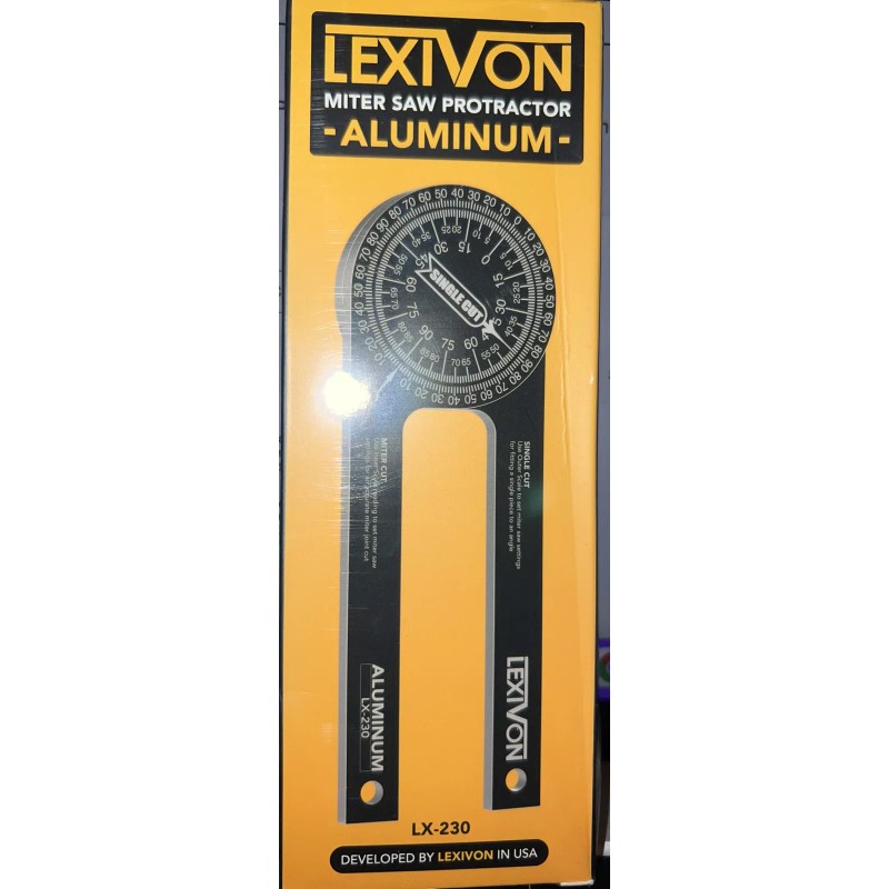 Finder LEXIVON Aluminum Miter Saw Protractor 7-Inch Rust Proof Angle