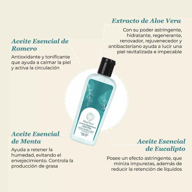 Matimati Crema Balsámica Para Pies Cansados Matimati 220 Ml