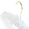 HANGERWORLD 5 Pack of White Satin Padded Hangers, 17inch Bridesmaid