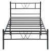 Fangflower Twin Bed Frame with Headboard,16.3inch Twin Bed Frames with