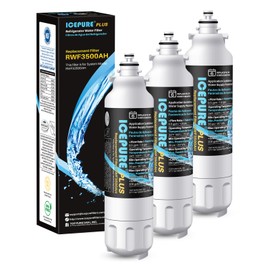 ICEPURE PLUS RWF3500AH NSF/ANSI 53 NSF/ANSI 42 Certified Refrigerator Water Filter Replacement for LG LT800P, ADQ73613401, ADQ73613408, ADQ75795104, LMXS30776S, LSXS26366D, Kenmore 9490, 3PACK
