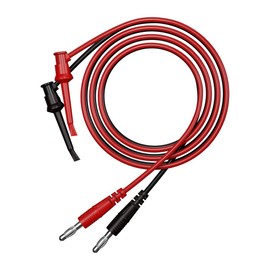 CZJZDZ J.70057A - 2 clips de gancho de prueba, cable de cable de prueba, enchufe plátano de 4 mm para multímetro, cable de puente de prueba eléctrica de 100 cm