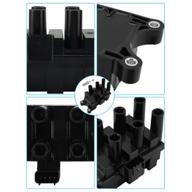 TAUTOY 1 PC FD498 Ignition Coil Pack & 6 PCS Iridium Spark Plugs (3.0L) For Ford Ranger 2001-2004,For Ford Taurus 2001-2006,For Mazda B3000 2001,For Mercury Sable 2001 2003-2005,Replace # C1312 E260
