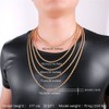 U7 Men Women Simple Rope Chain 18K Gold Plated Stainless