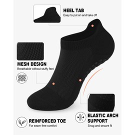 Grip Pilates Socks for Women, Non-slip Yoga Athletic Socks for Barre Ballet Barefoot Workout Hospital (CA/US, Alpha, One Size, Regular, Regular, 3 colors#1)