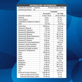 Men Multivitamínico + Omega 3 | Multivitaminico para Hombre | 120 Softgels | Maklen