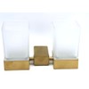 Housler® Brushed Brass (Gold) Square Bathroom accessories (Sq.BB.DOUBLE TUMBLER)