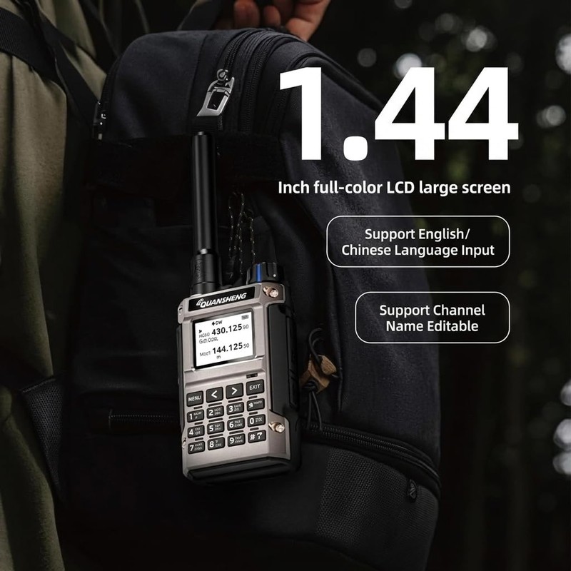 UV-K1 Ham Radio Handheld, 2500mAh Battery, Multi-Band Walkie Talkie with