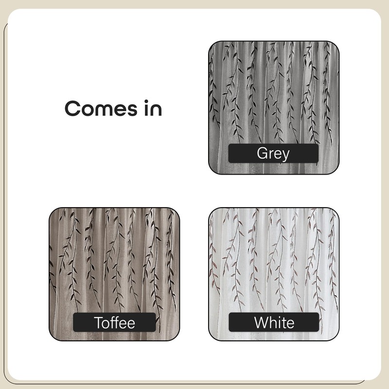 Achim Home Furnishings Willow Rod Pocket Window Curtain Panel White