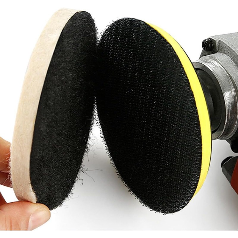 JUNLIXN 6" Wool Flet Polishing Pads, 5pcs Wool Felt Buffing