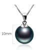Qimily 18K Gold Freshwater Cultured White Pearl Pendant Necklace 9-10mm